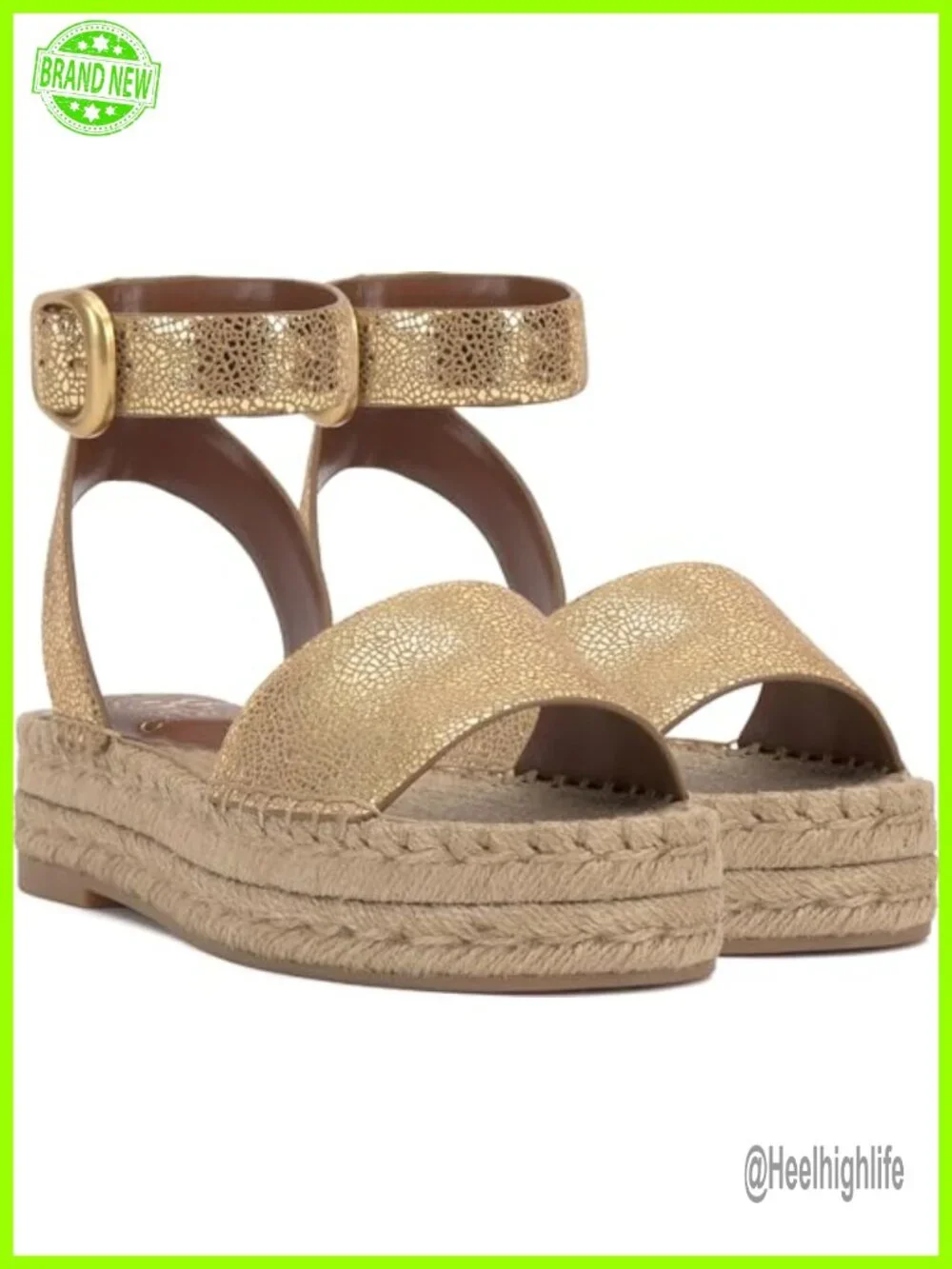 Vince Camuto Darna Espadrille Platform Sandals Suede Ankle Strap